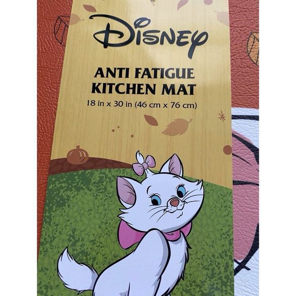 Disney Aristocats Marie Anti Fatigue Kitchen Mat Rug 18”x30” Fall Leaves NEW - Picture 3 of 10